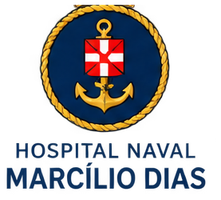 Logo Hospital Naval Marcílio Dias, cliente Bella Film RJ
